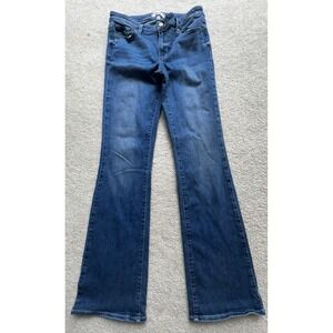 Paige Skyline Boot Jeans Womens 30 Jillian Destructed Wash Raw Hem Full Length